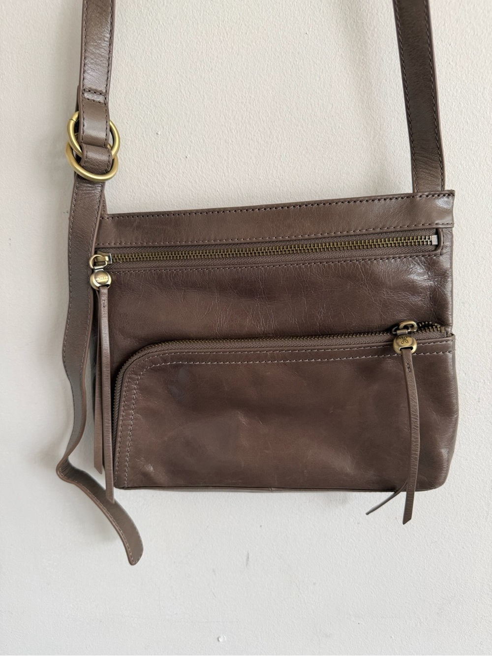 HOBO Chocolate Brown Leather Crossbody Bag